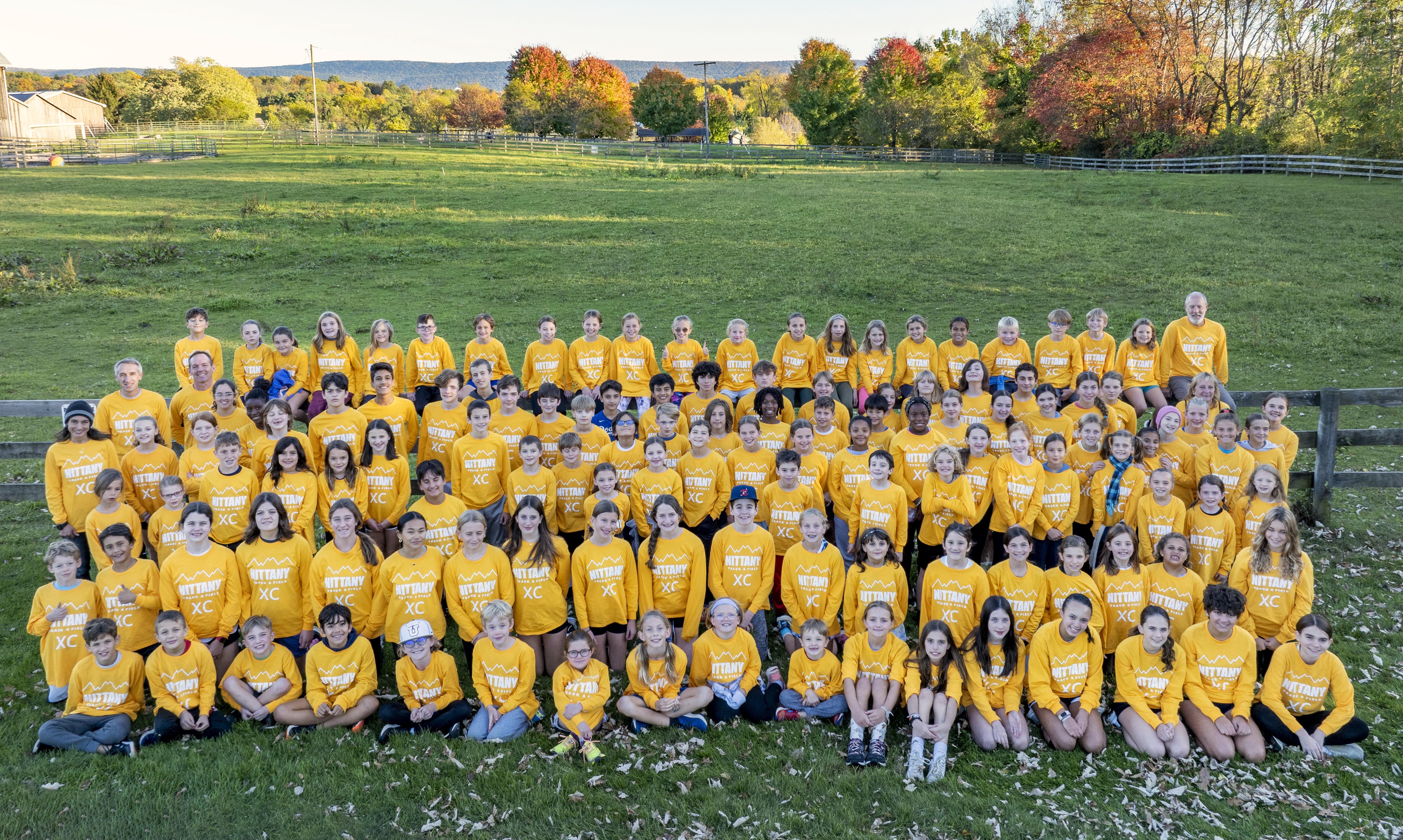NTF cross country runners
        at Tudek Park