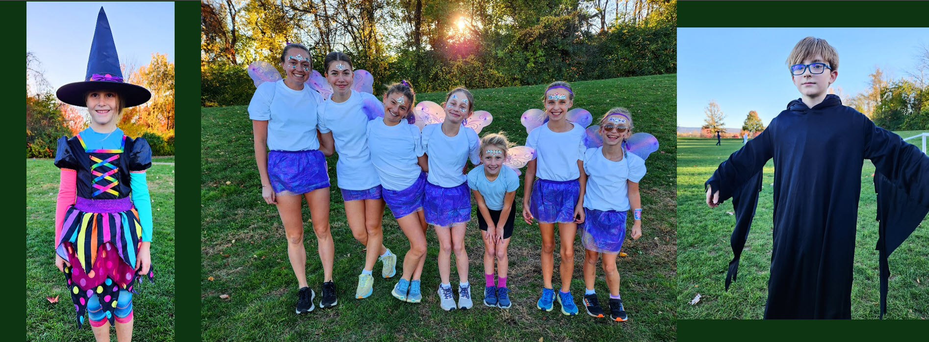 halloween
                  costumes at XC practice